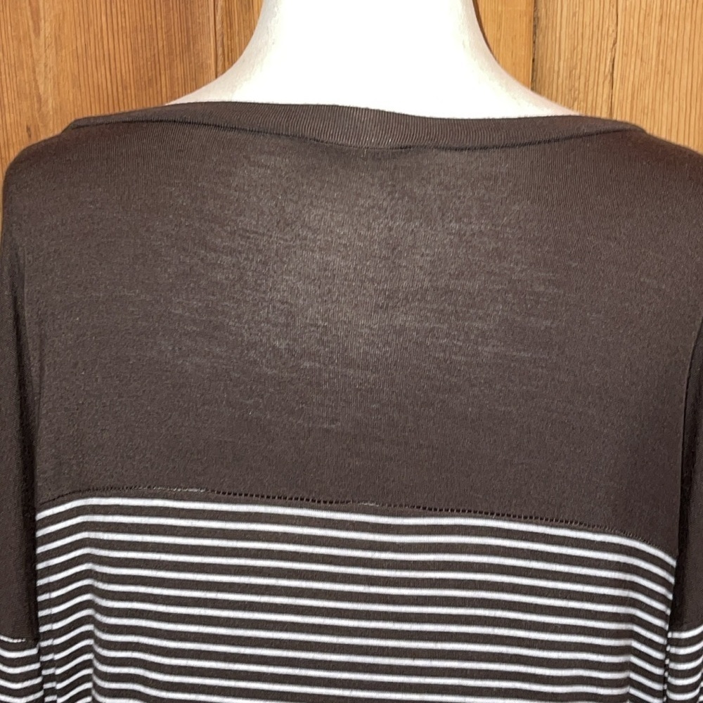 ZENANA OUTFITTERS TRENDY AUTUMNAL STRIPED TOP Sz. MD. - Picture 8 of 13